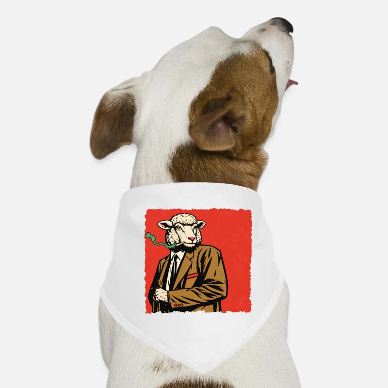 Agneau en costume avec un sifflet Bandana pour chien