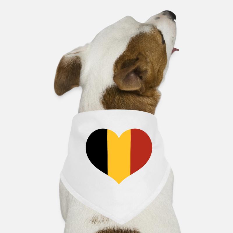 Herz der belgischen Flagge Hunde-Bandana