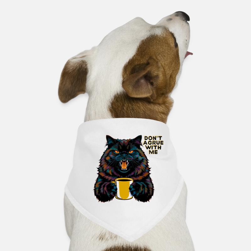 Katze mit Statement "Streite nicht mit mir" Hunde-Bandana