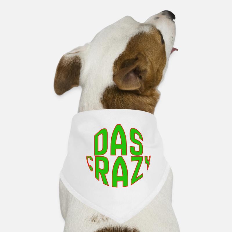 Le design de police de comics Crazy Green Bandana pour chien