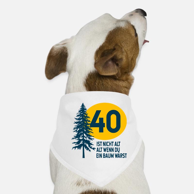 40. Geburtstag Baum Spruch  Hunde-Bandana