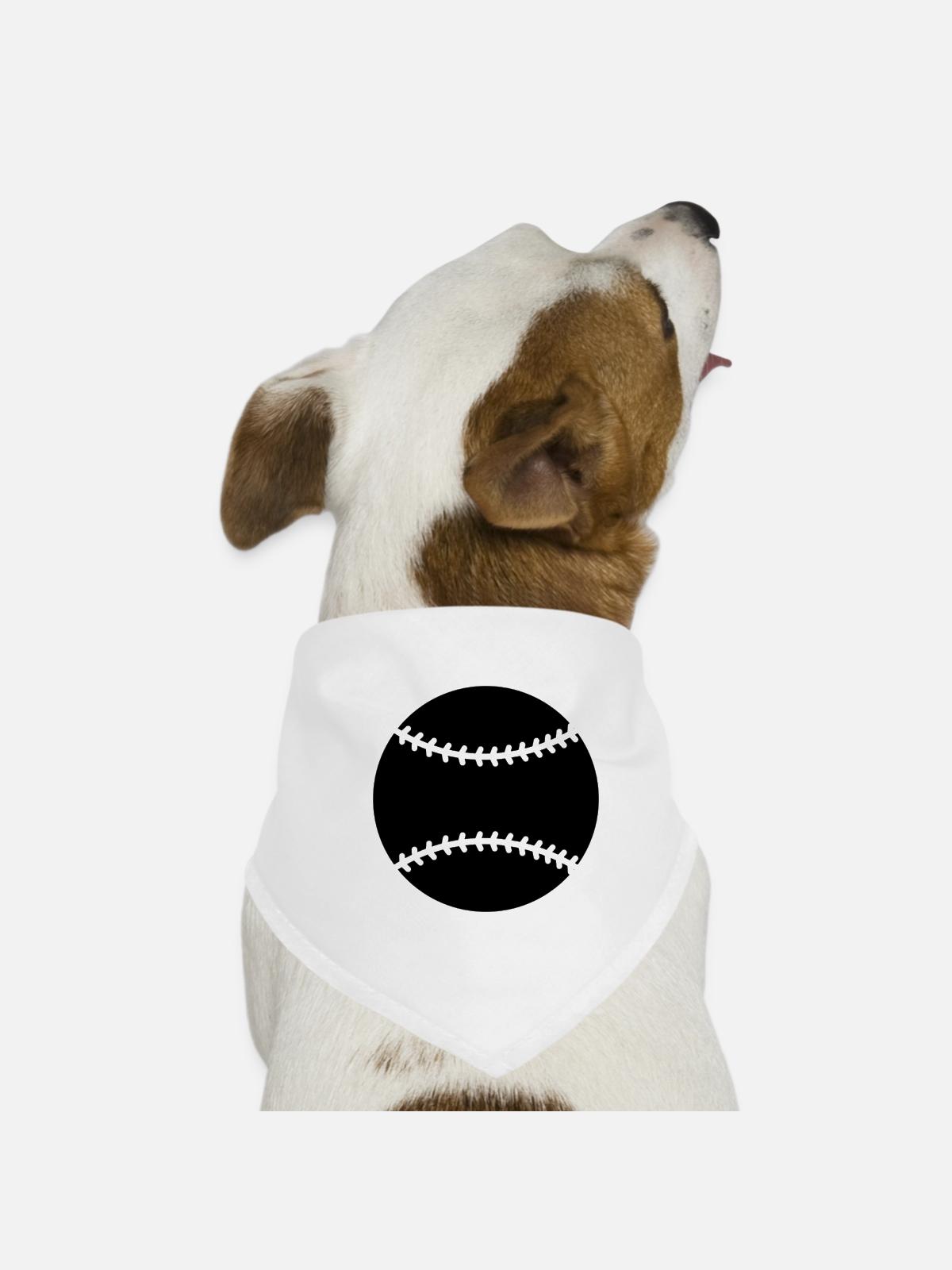 Baseball - Hunde-Bandana - Weiß - Vorne