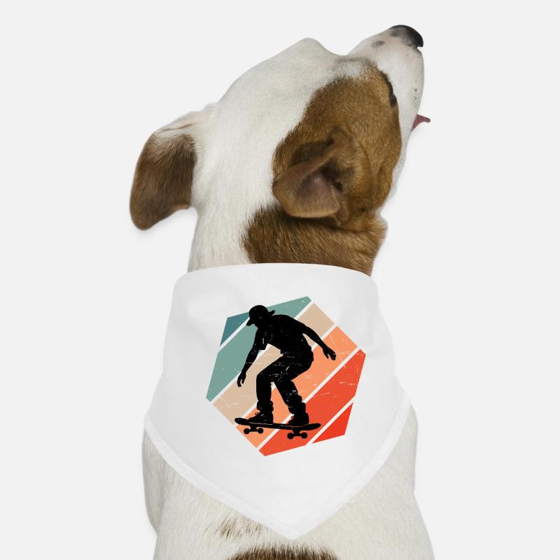Design vintage de skateboard pour skateurs Bandana pour chien