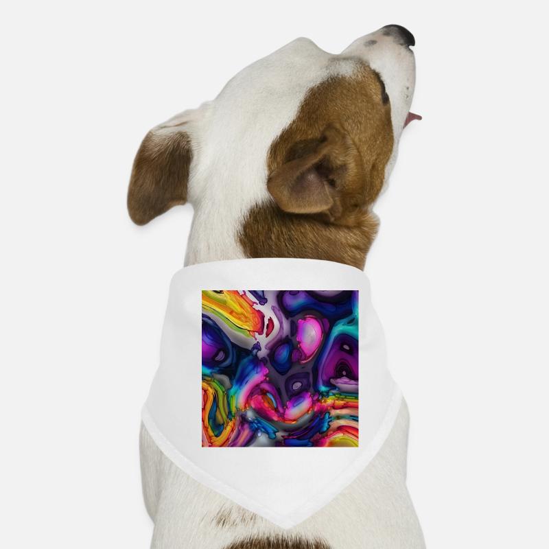 Art Paint - Hunde-Bandana - Weiß