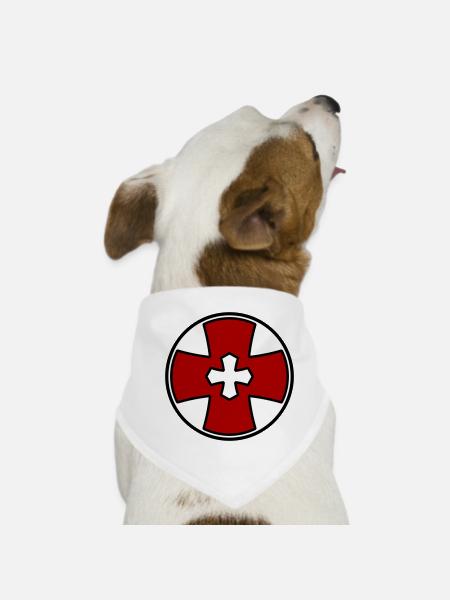 Cercle croisé - Bandana pour chien - blanc - Devant