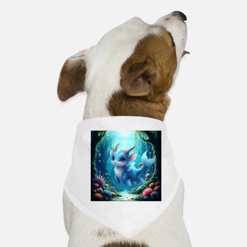 Water Blue Dragon Dog Bandana