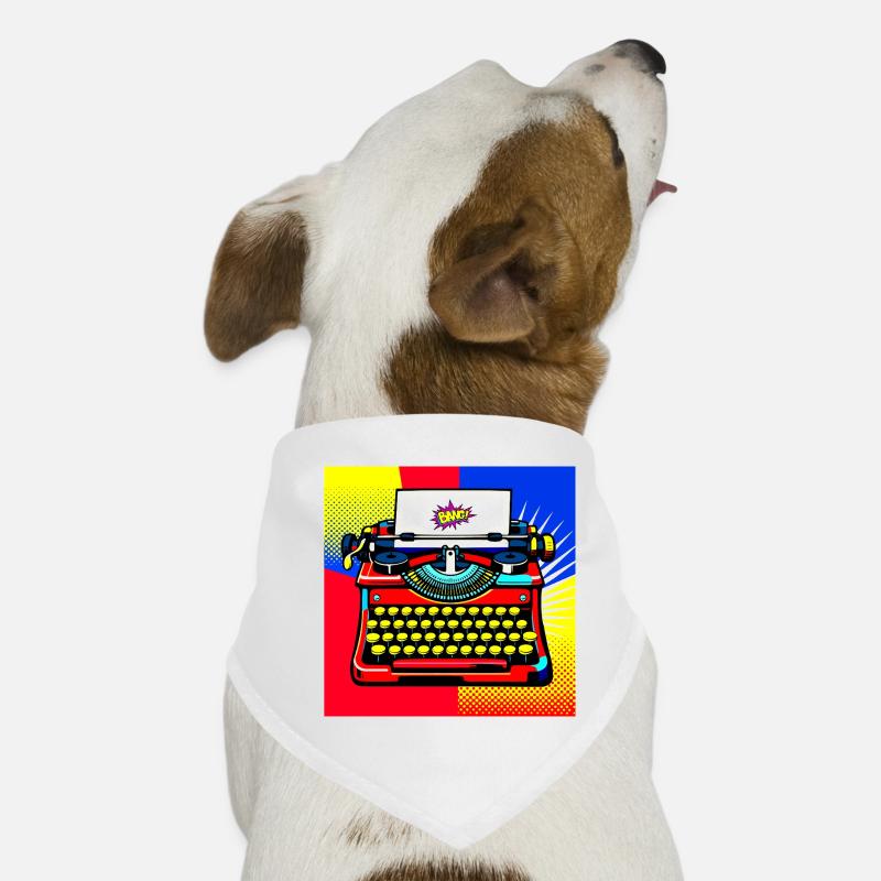 Pop Art Bang Typewriter Dog Bandana