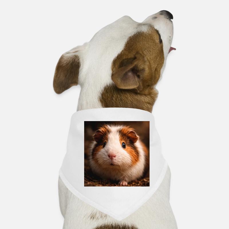 Gros plan de cochon d’Inde dans des tons terreux Bandana pour chien