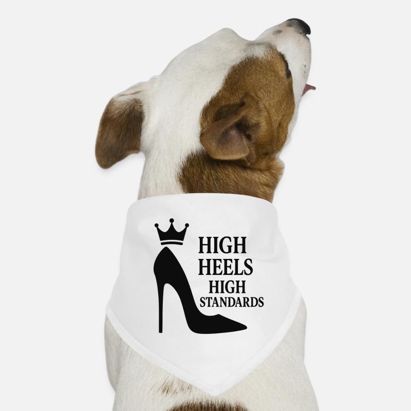 High Heels High Standards: Power Statement Queen - Dog Bandana - white