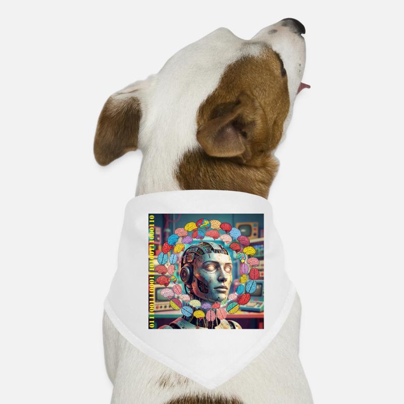 Android with brain satellites Dog Bandana