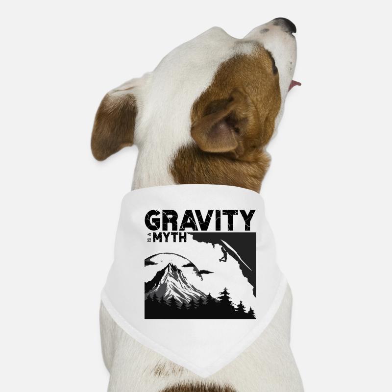 Gravity is a myth - Hunde-Bandana - Weiß