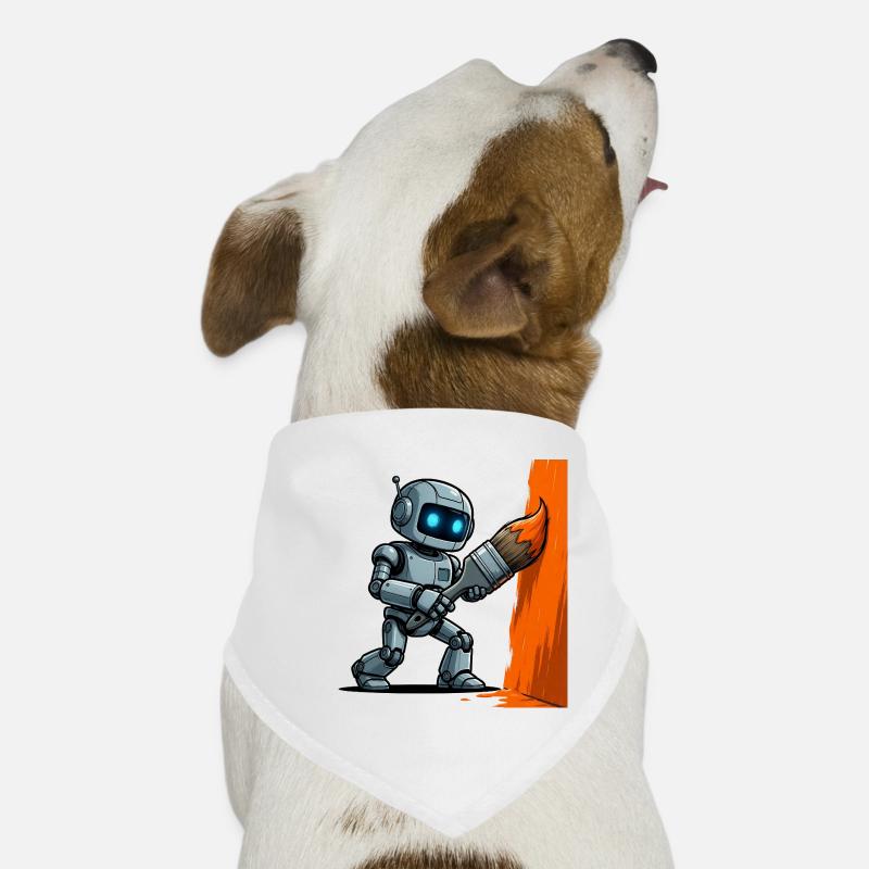 6 Le Robot Créatif Peintre Bandana pour chien