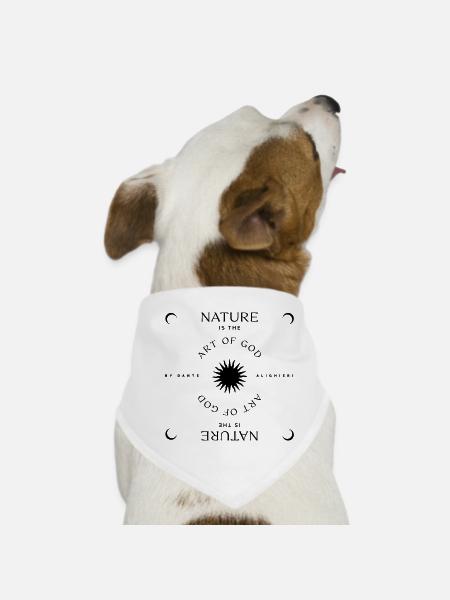 Nature is the Art of God - Hunde-Bandana - Weiß - Vorne