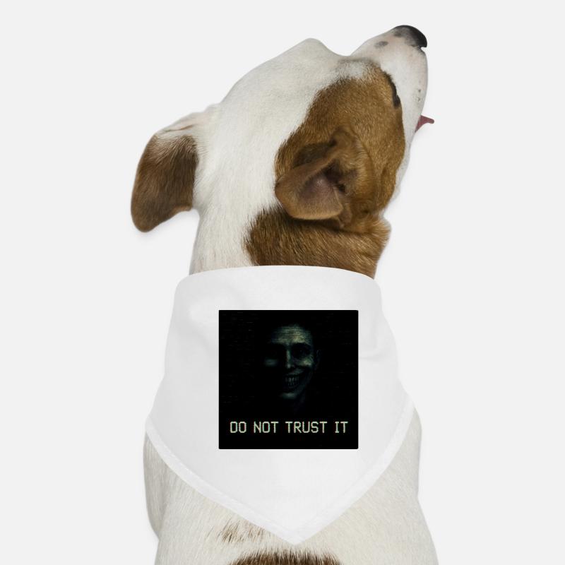 Do Not Trust It Glitch Horror Dog Bandana