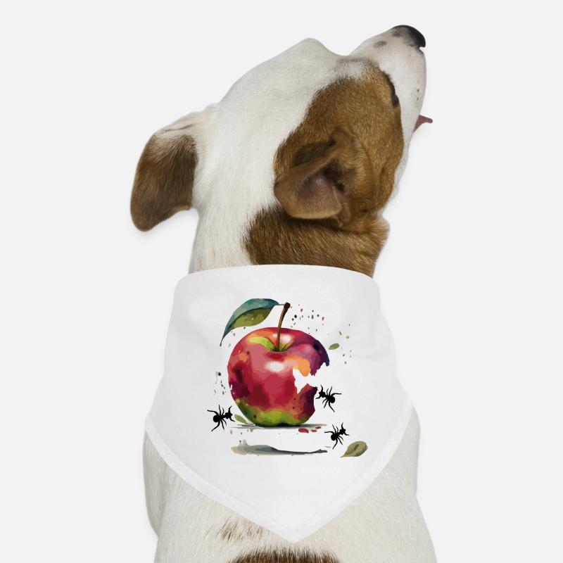 Pomme colorée avec des fourmis Bandana pour chien