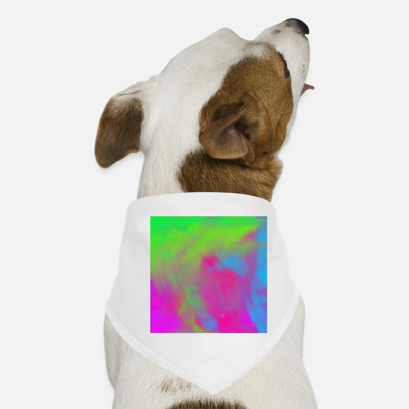 Explosion de gradient de colorant néon vif - Bandana pour chien - blanc
