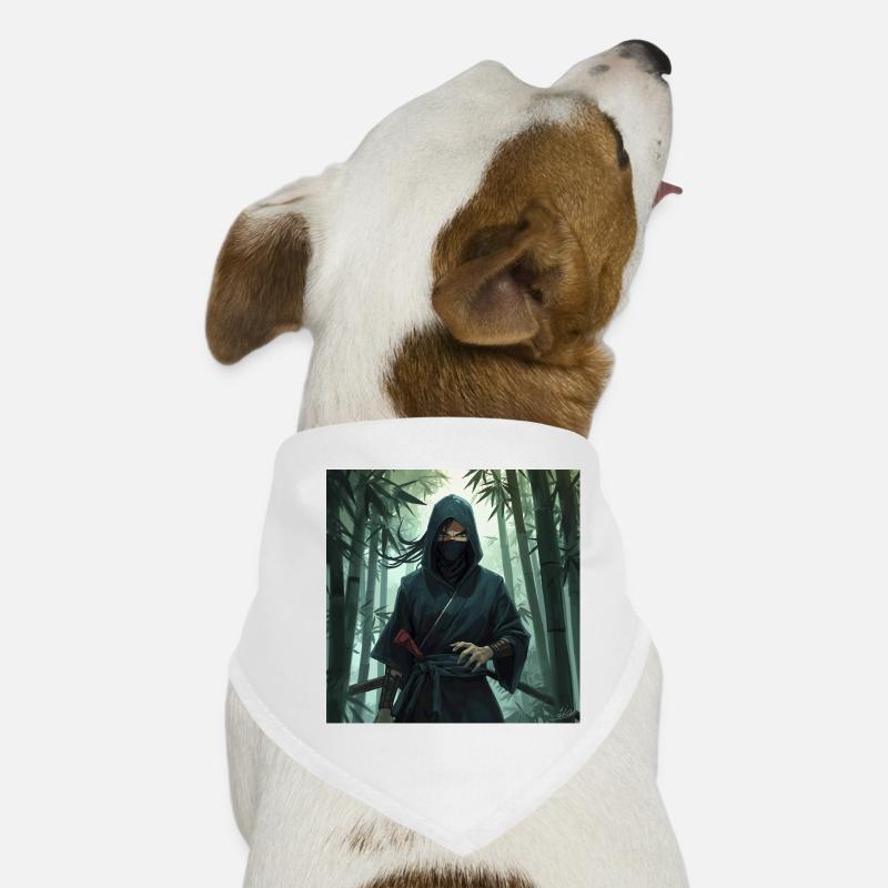Ninja de l’ombre dans la forêt de bambous Bandana pour chien