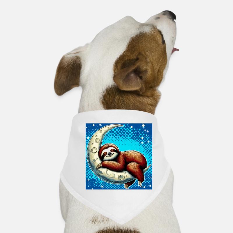 Faultier schläft auf dem Mond Hunde-Bandana