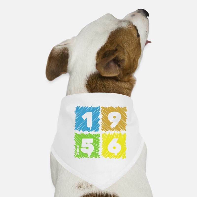 70th Birthday Colored Patches since 06/1956 Dog Bandana