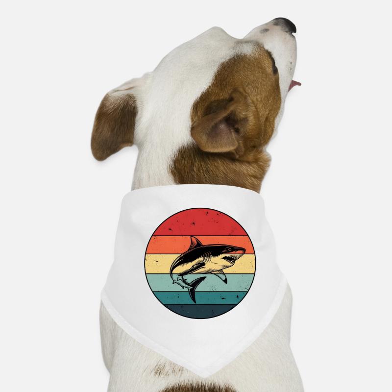 vintage shark megalodon gift Dog Bandana