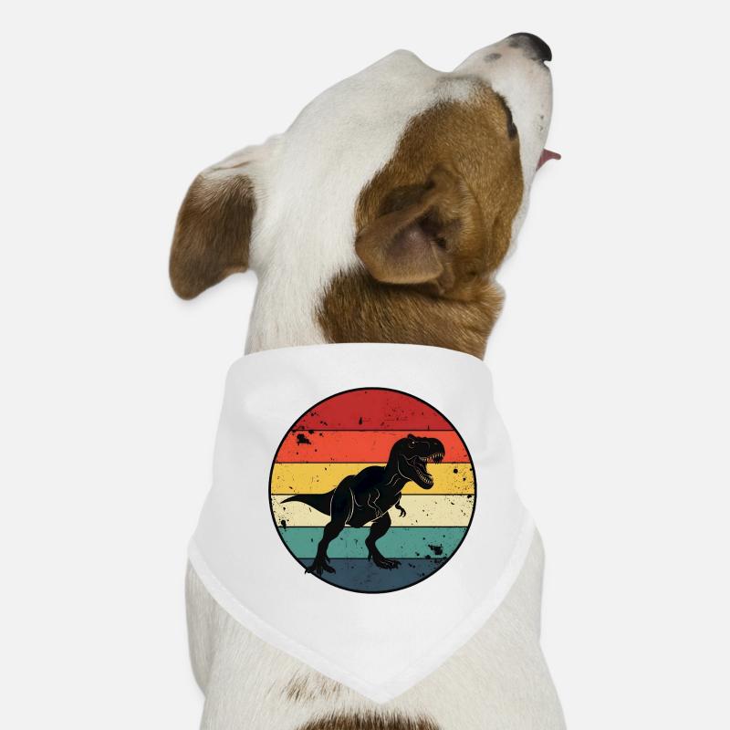 Vintage T-Rex Dinosaurier-T-Shirt – Retro-Design Hunde-Bandana