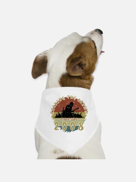 18th Birthday Rocking the crowd GIT 06/2008 - Dog Bandana - white - Front