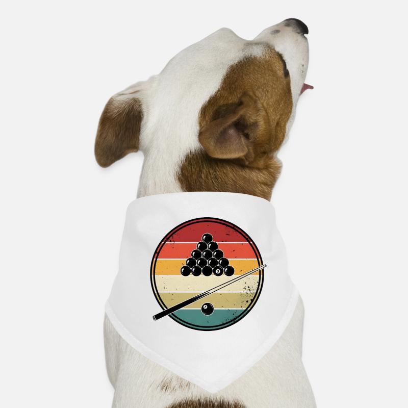 Vintage retro billiard player gift Dog Bandana