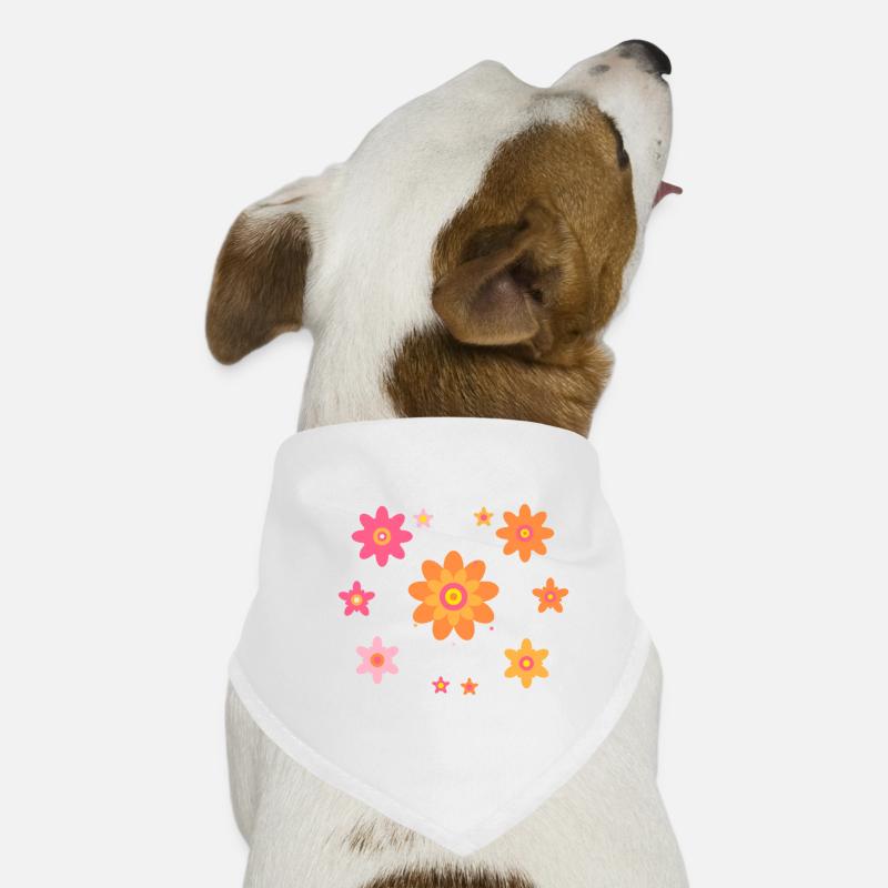 Motif orbital fleur coloré Bandana pour chien