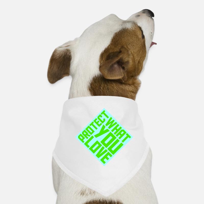 Déclaration de protection de la nature Protéger ce que vous aimez Logo de la Déclaration de Protection de la Nature Bandana pour chien