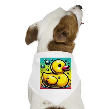 Ente Ente Ente Ente Ente - Hunde-Bandana - Weiß - Vorne