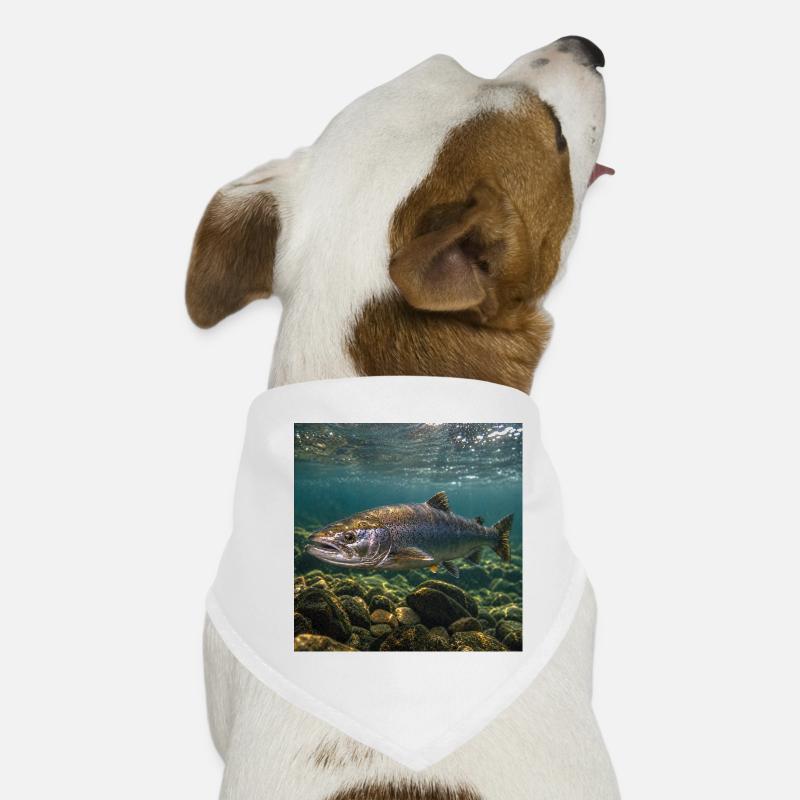 Lachs-Unterwassermotiv Hunde-Bandana