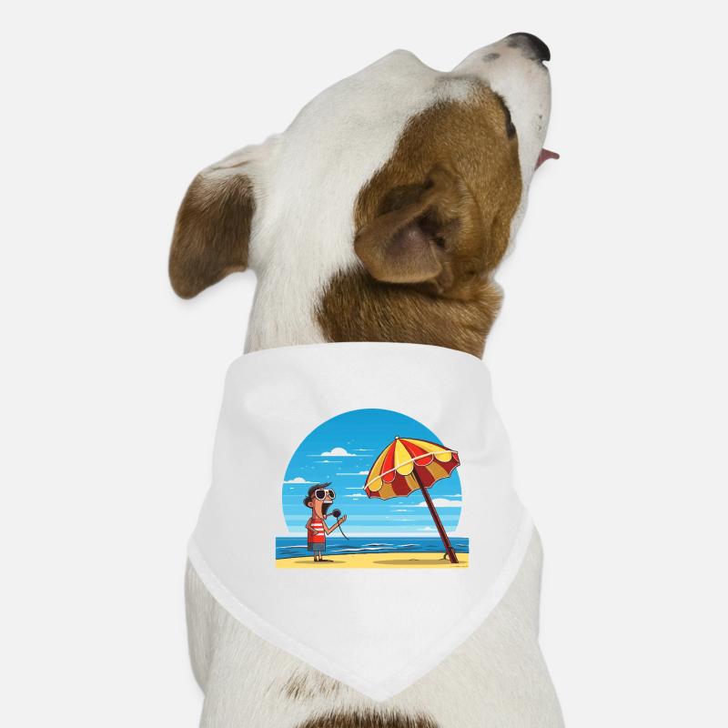 Beach song under umbrella Dog Bandana
