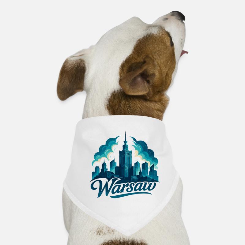 Skyline de Varsovie : Épique & Fantastique Bandana pour chien