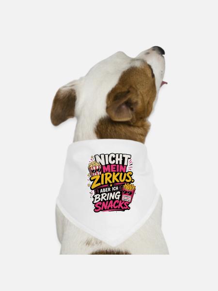 Nicht mein Zirkus - Hunde-Bandana - Weiß - Vorne