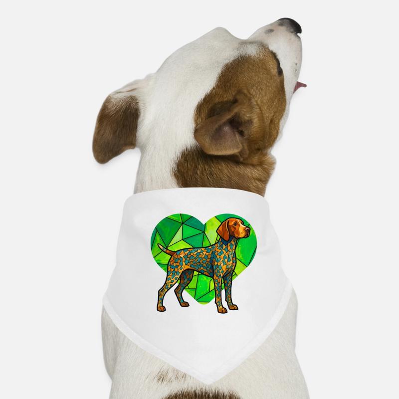 Cubist German Shorthaired Pointer Geometric Art Dog Bandana