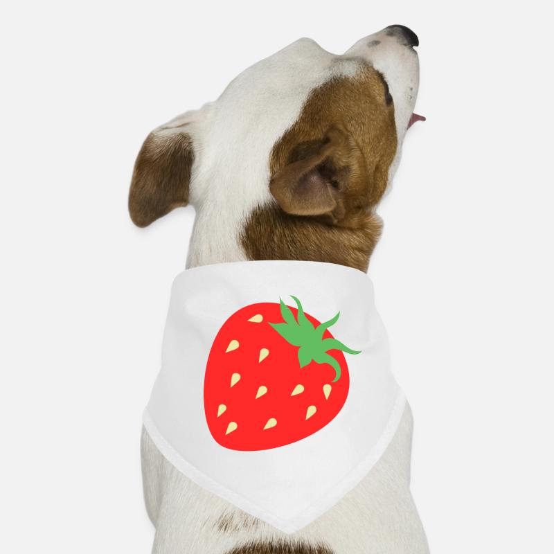 Frische Erdbeer Grafik Hunde-Bandana