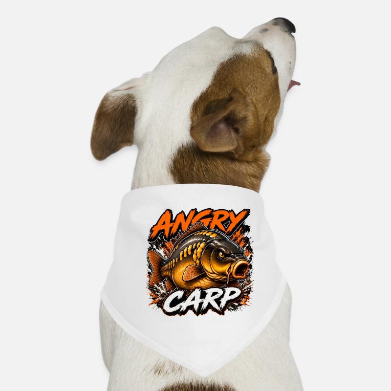 Design des Angry Mirror Carp Angel Hunde-Bandana