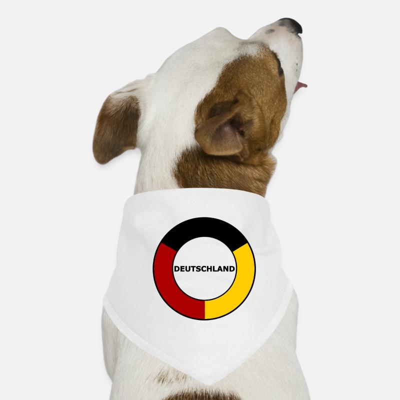 Roter Gelber Deutschland Halbring Schwarz Hunde-Bandana