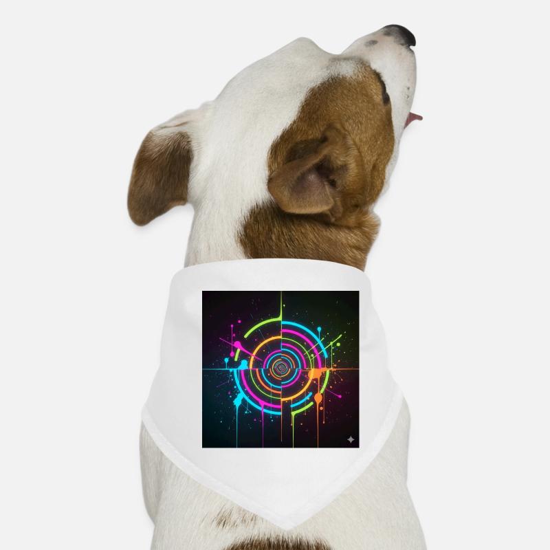 Neon Kreis Splatter Hunde-Bandana