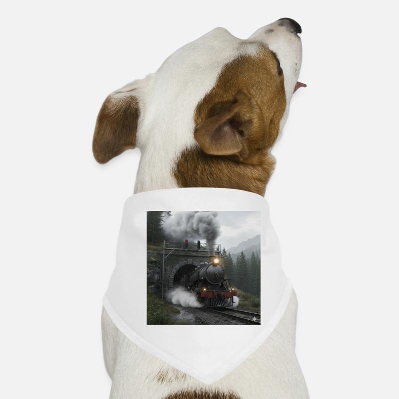 Dampfzug durch den Wald am Tunnel Hunde-Bandana
