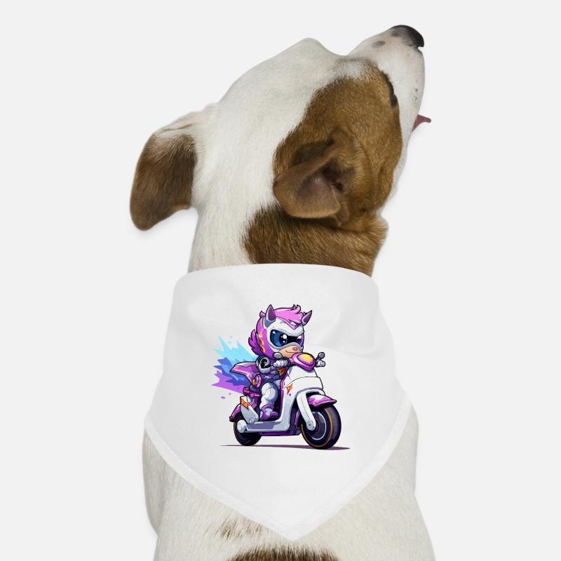 Poney sur un vélo nitro néon Bandana pour chien