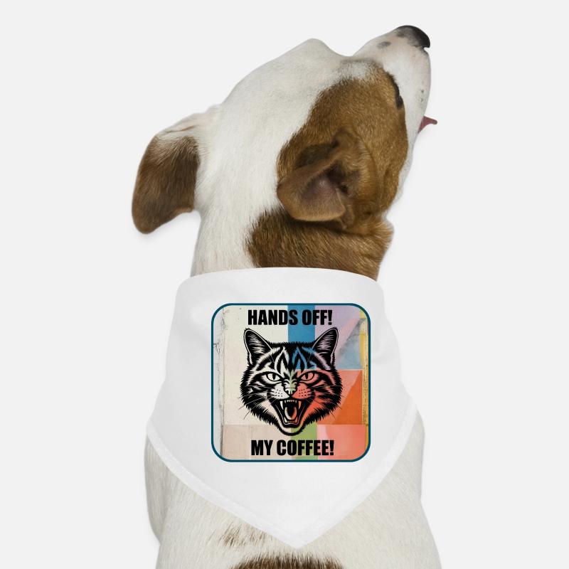 Ne pas toucher au café – Chatte en colère Bandana pour chien