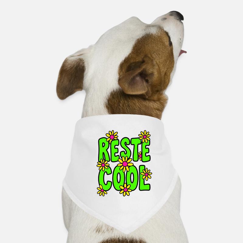 Tshirt Reste Cool Rétro 90s Marguerite Bandana pour chien