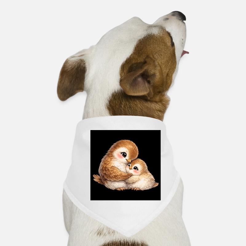 Mama Vogel kuschelt mit ihrem Kleinen Hunde-Bandana