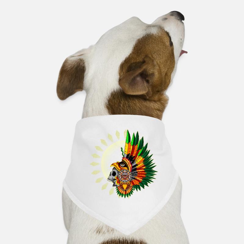 Crâne de guerrier aztèque aigle Bandana pour chien