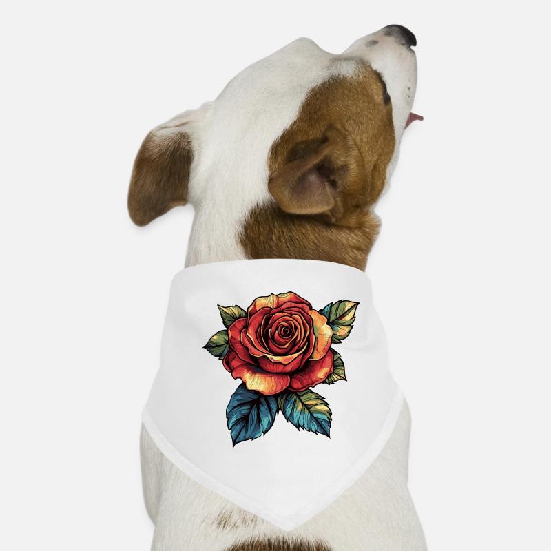 Rose Blume Hunde-Bandana