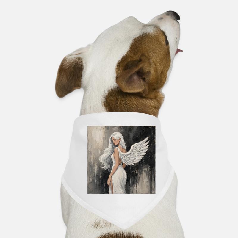 Himmelsengel in Weiß Hunde-Bandana