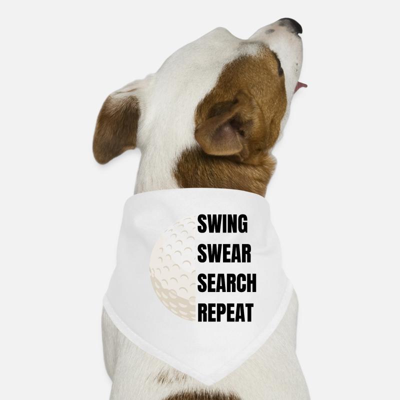 Swing Swear Search Repeat - Golfslogan Hunde-Bandana