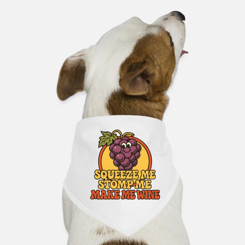 Grape Squeeze Wine Retro Graphic Dog Bandana