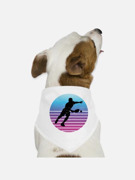 Idée cadeau pour les fans de pickleball - Bandana pour chien - blanc - Devant